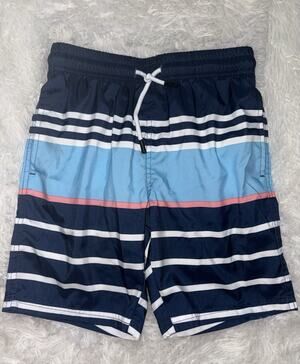 Maamgic Boys 8 Blue Design Classic Swim Trunks. Exc Qual & Condition